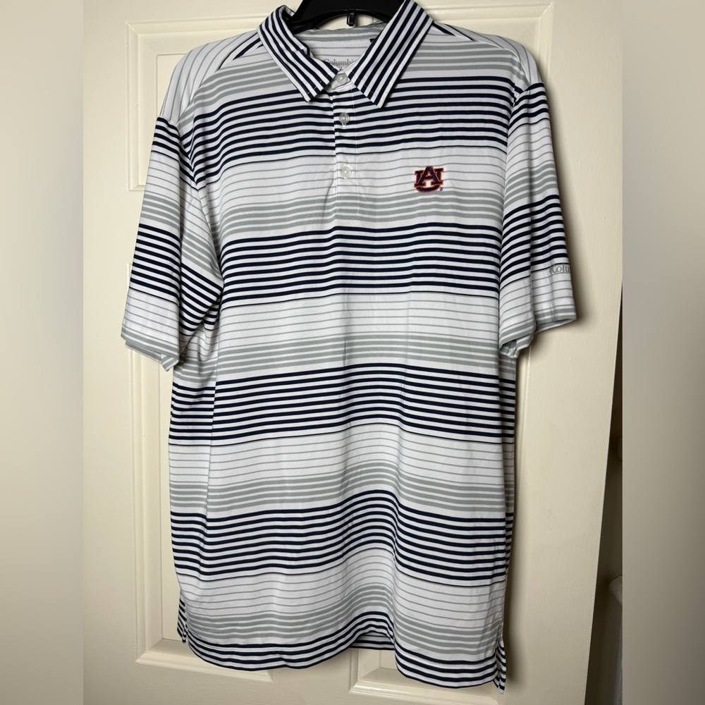 Columbia‎ Golf Auburn Tigers Striped Polo Shirt